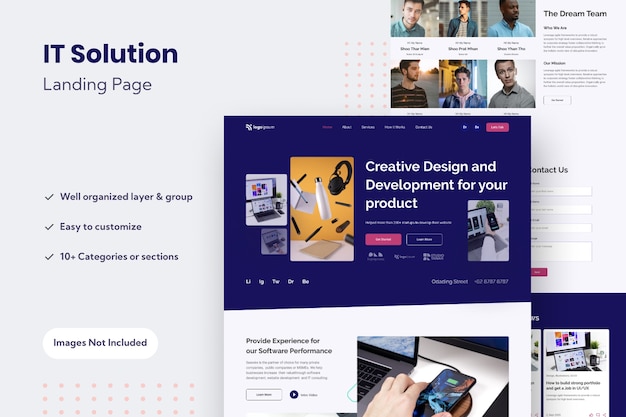 Multipurpose Website Landing Page Design Template