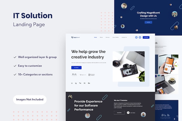 Multipurpose Website Landing Page Design Template