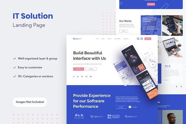 Multipurpose Website Landing Page Design Template