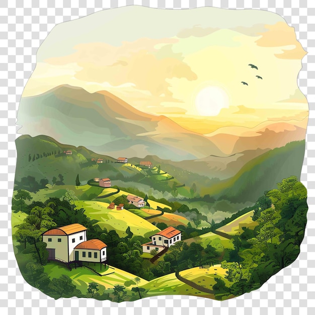 PSD munnar indian illustration