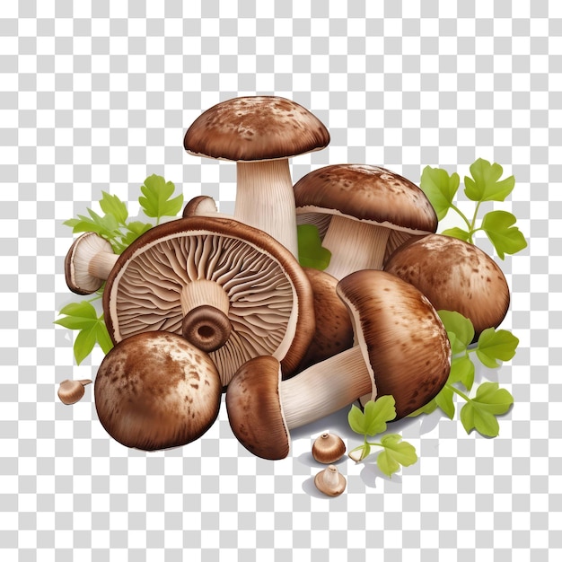 mushroom clipart on transparent background vector illustration