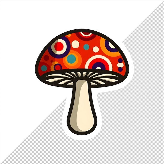 PSD mushroom sticker