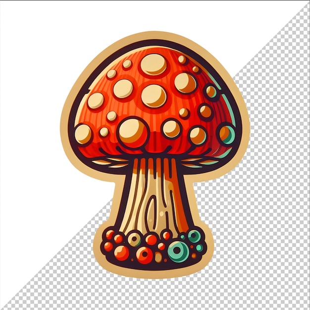 PSD mushroom sticker