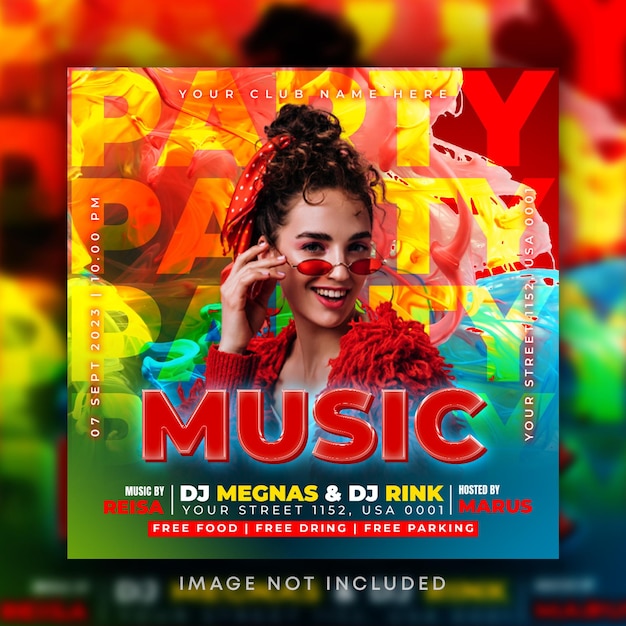 Music club Party Flyer Template