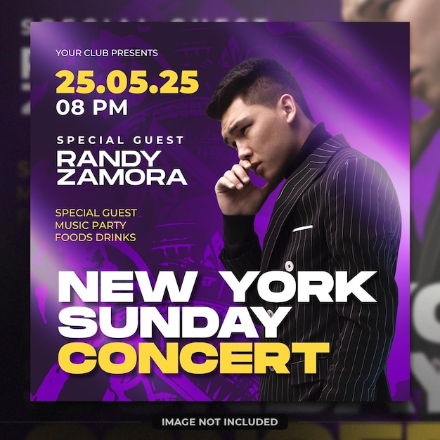 Music concert party flyer template