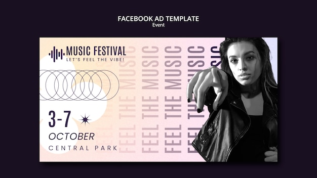 PSD music event  facebook template