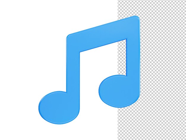 music icon 3d rendering vector illustration