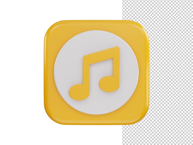 music icon 3d rendering vector illustration