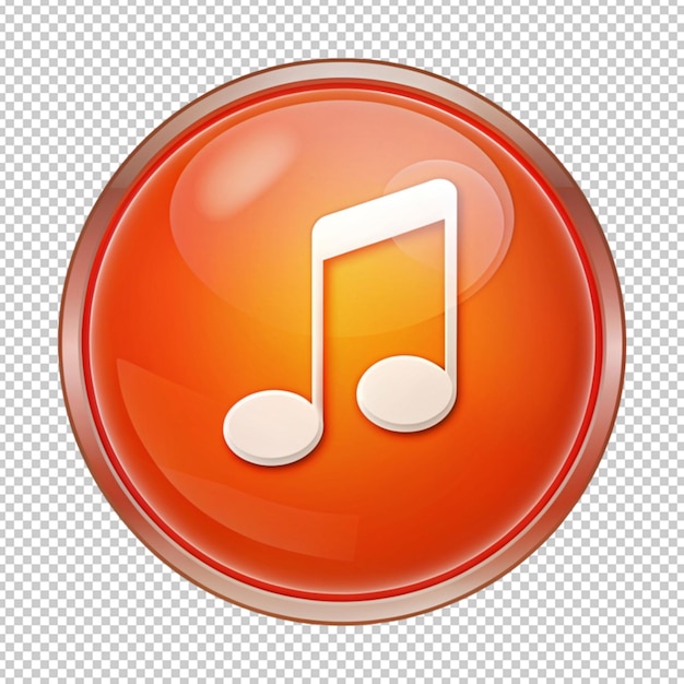 PSD music icon on transperent back ground