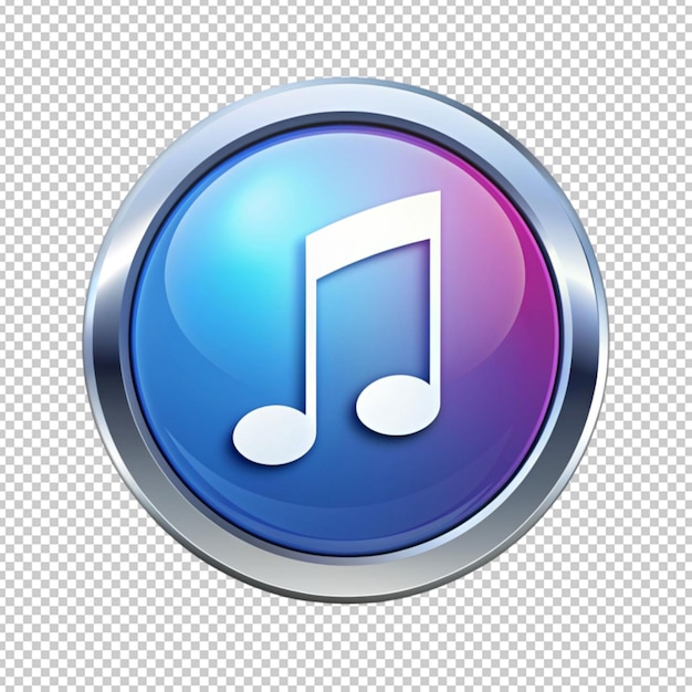 PSD music icon on transperent back ground