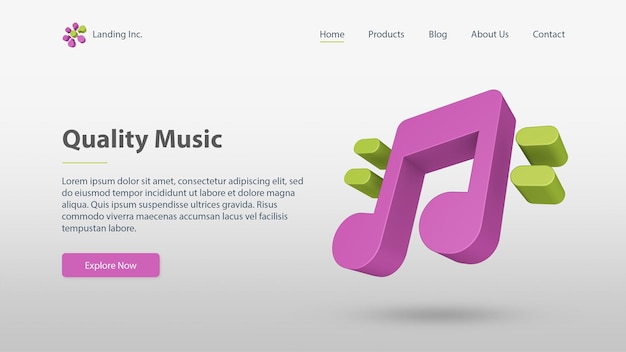 Music Landing Page