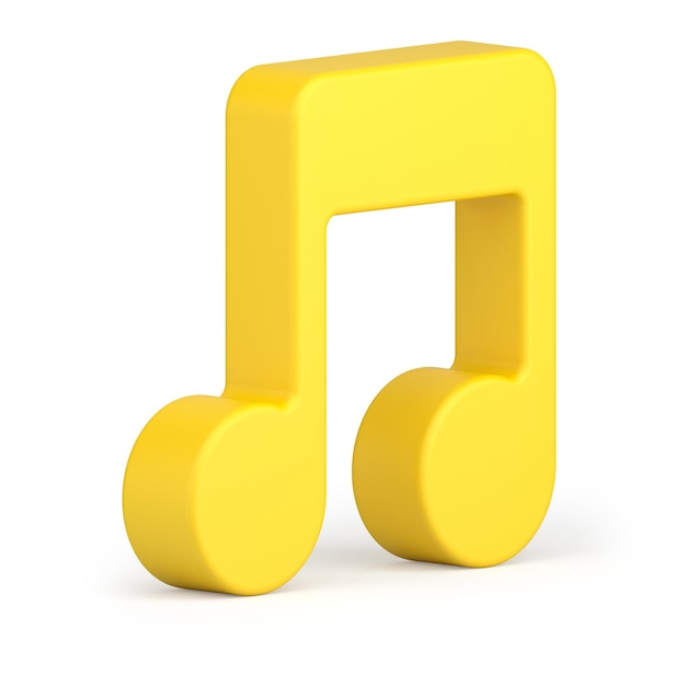 Music note 3d icon