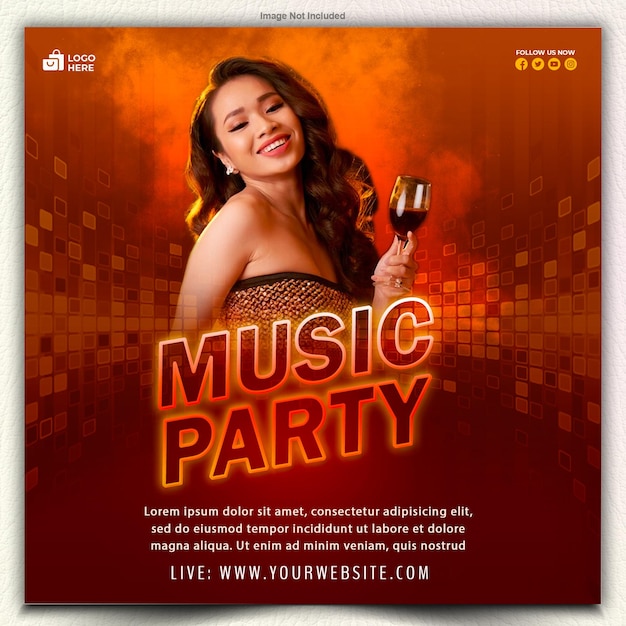 Music Party Poster Design Template