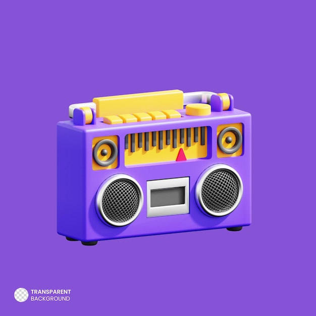 Music Player icon Isolated 3d render Illustration