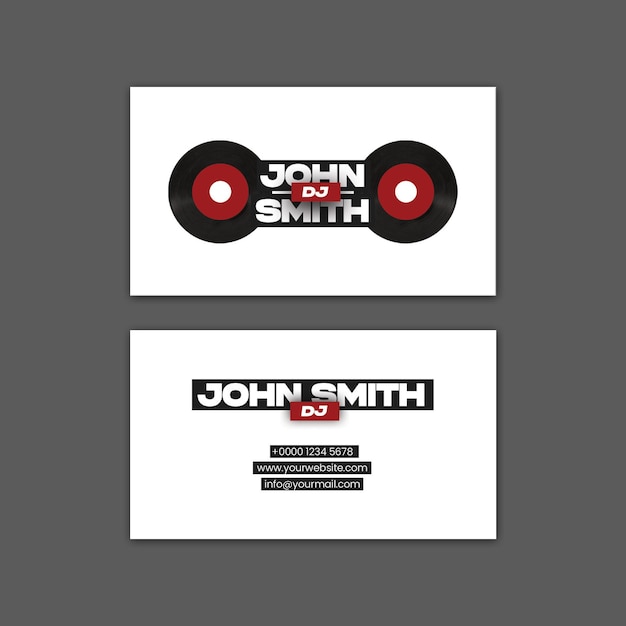 PSD music producer and dj business card template psd