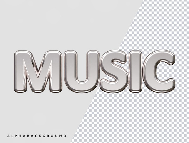 Music text effect vector illustration transparent element