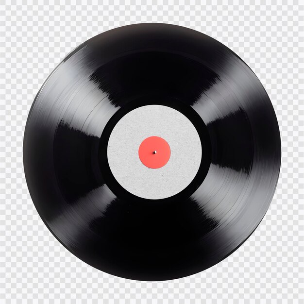 PSD music vinyl record isolated on transparent background