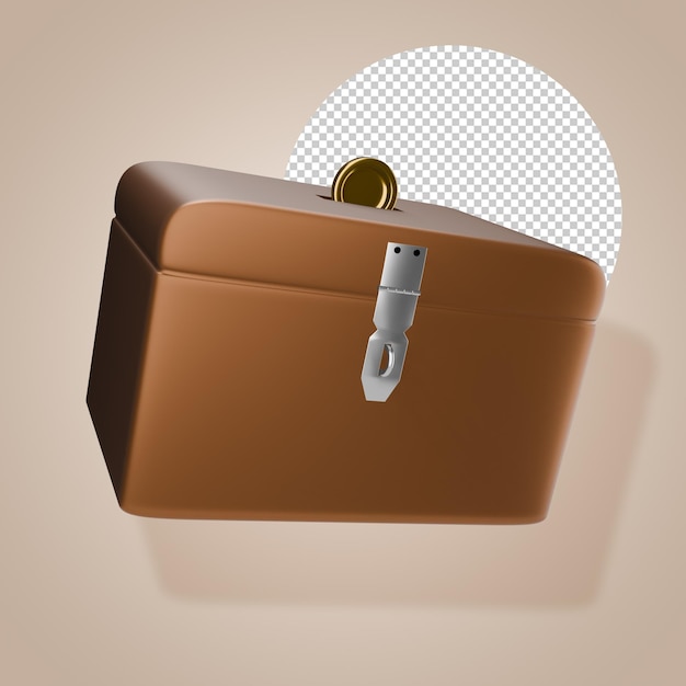 PSD muslim islamic charity box 3d png