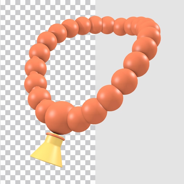 Muslim prayer beads 3d icon