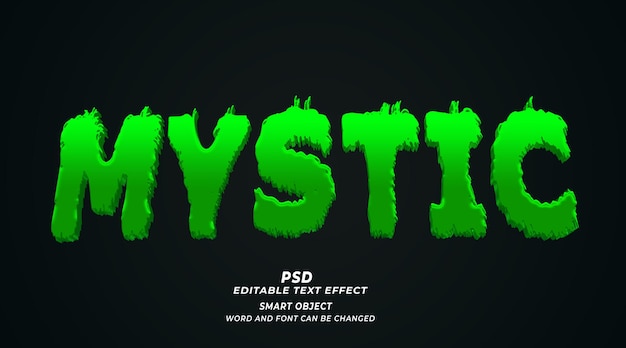 Mystic 3d Editable Text Effect Photoshop PSD Style