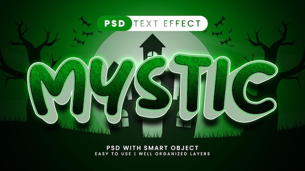 Mystic halloween text effect editable dead and witch text style