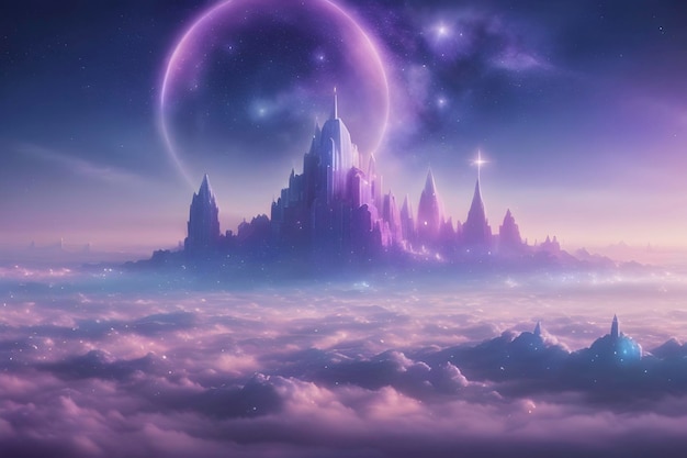 A mystical city built on clouds