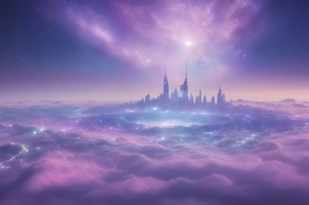 A mystical city built on clouds