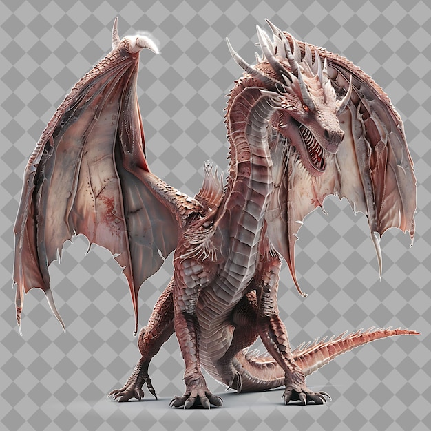 Mystical Dragon Mythical Creature With Massive Serpentine Fo Isolated 3D Character Illustration