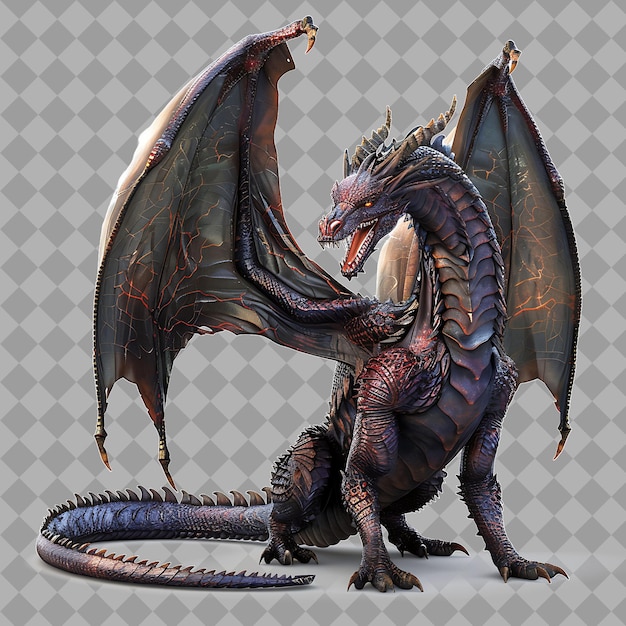 Mystical Dragon Mythical Creature With Massive Serpentine Fo Isolated 3D Character Illustration