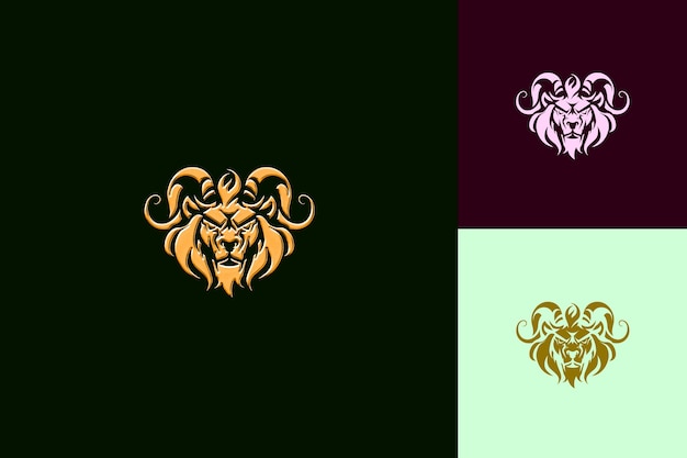 Mythical Chimera Logo With a Lion Goat and Snake for Decorat Creative Abstract Vector Designs