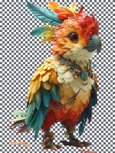 Mythical Griffin Rider Captain character isolated on transparent background