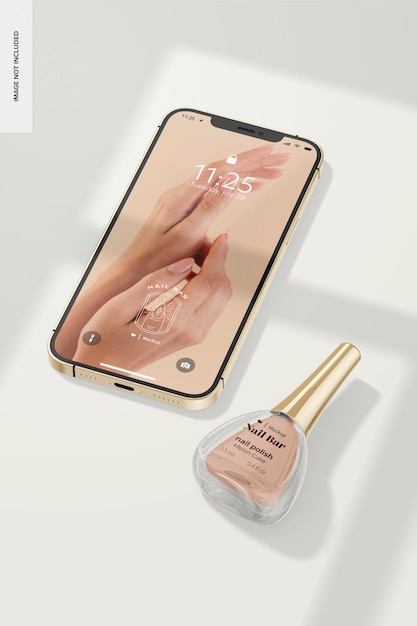 Nail Bar with Devices Mockup