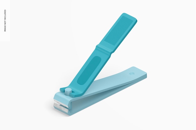 Nail Clipper Mockup, Isometric View