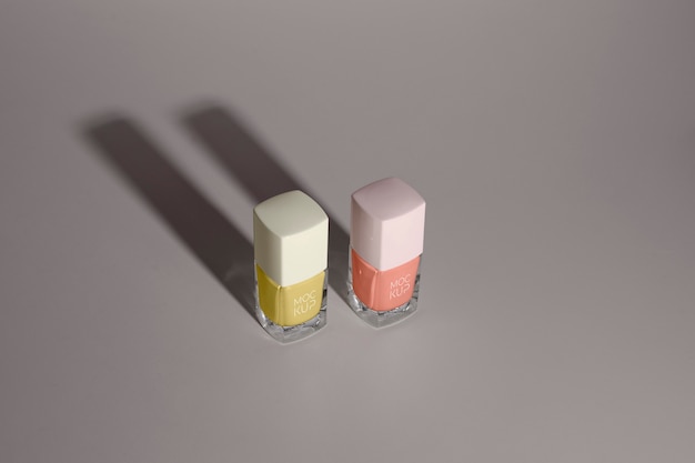 Nail polish packaging design mockup