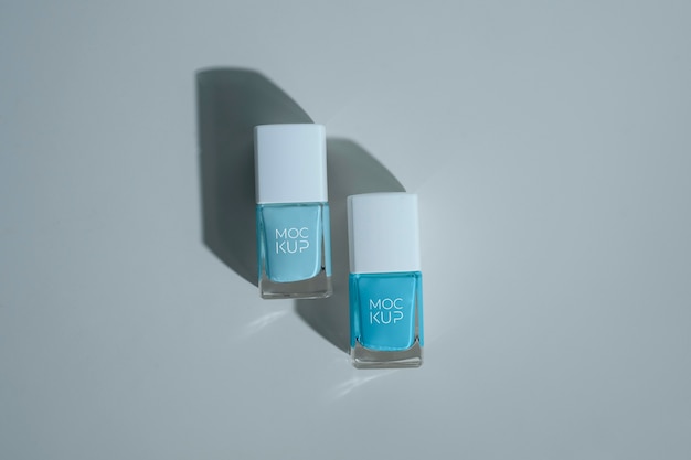 Nail polish packaging design mockup