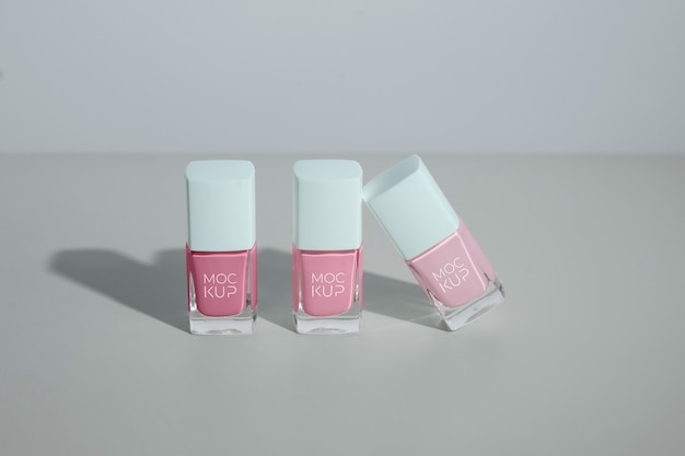 Nail polish packaging design mockup