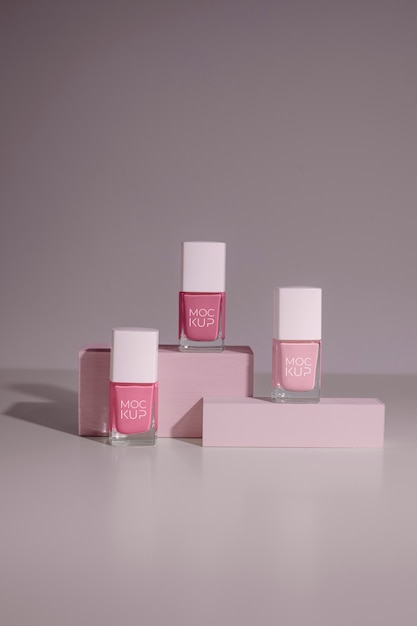 Nail polish packaging design mockup