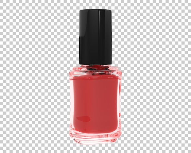 Nail polish on transparent background 3d rendering illustration