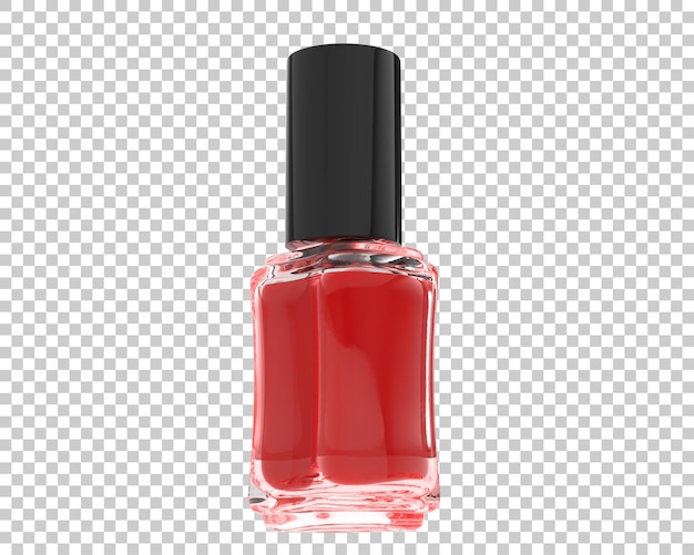 Nail polish on transparent background 3d rendering illustration