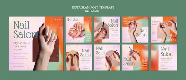 Nail salon template design