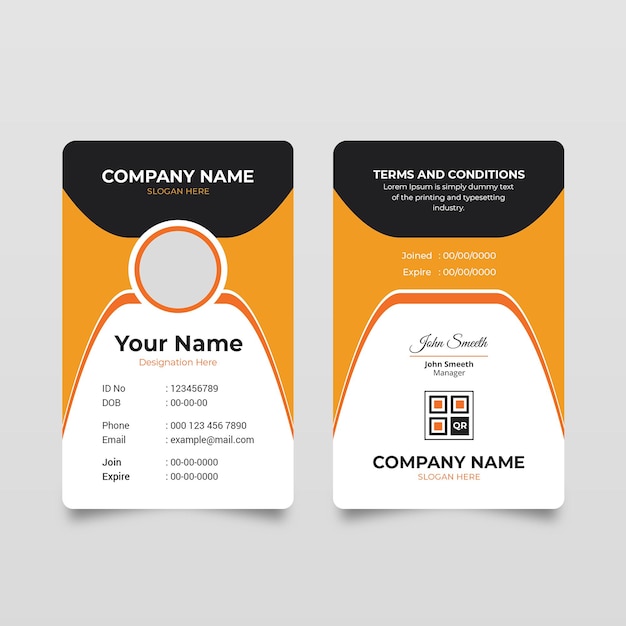 PSD name card and id card template design