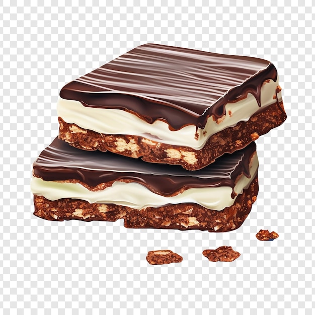 PSD nanaimo bars isolated on transparent background