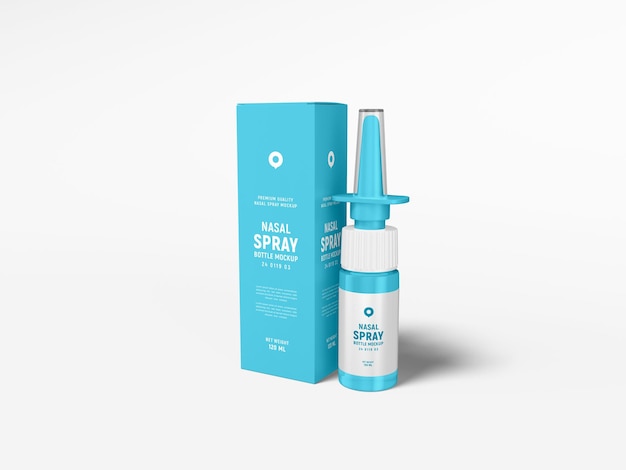 Nasal Spray Bottle Branding Mockup