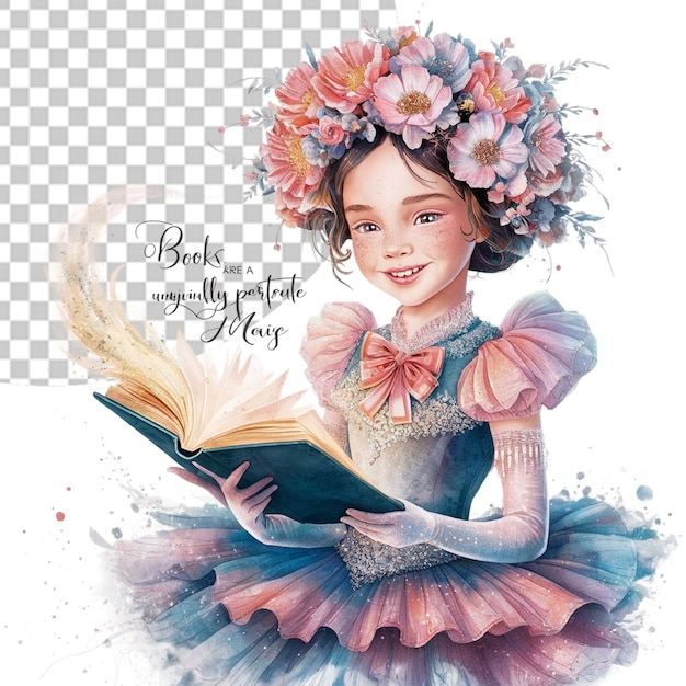 National Book Lovers Day PNG Illustration