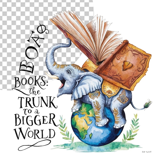 National Book Lovers Day PNG Illustration