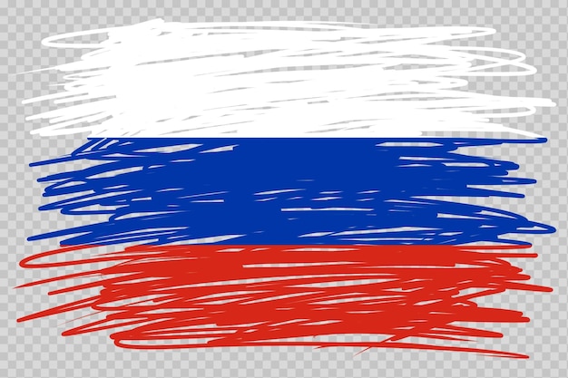 PSD national flag of russia design template transparent russia flag brush stroke flag psd transparent