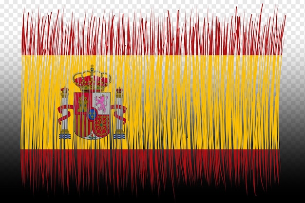 PSD national flag of spain design template transparent spain flag brush stroke transparent