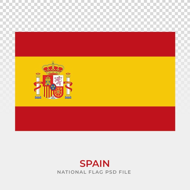 national flags of spain set design template psd file