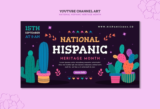 National hispanic heritage month template design