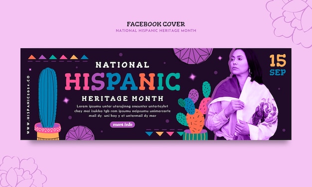 National hispanic heritage month template design